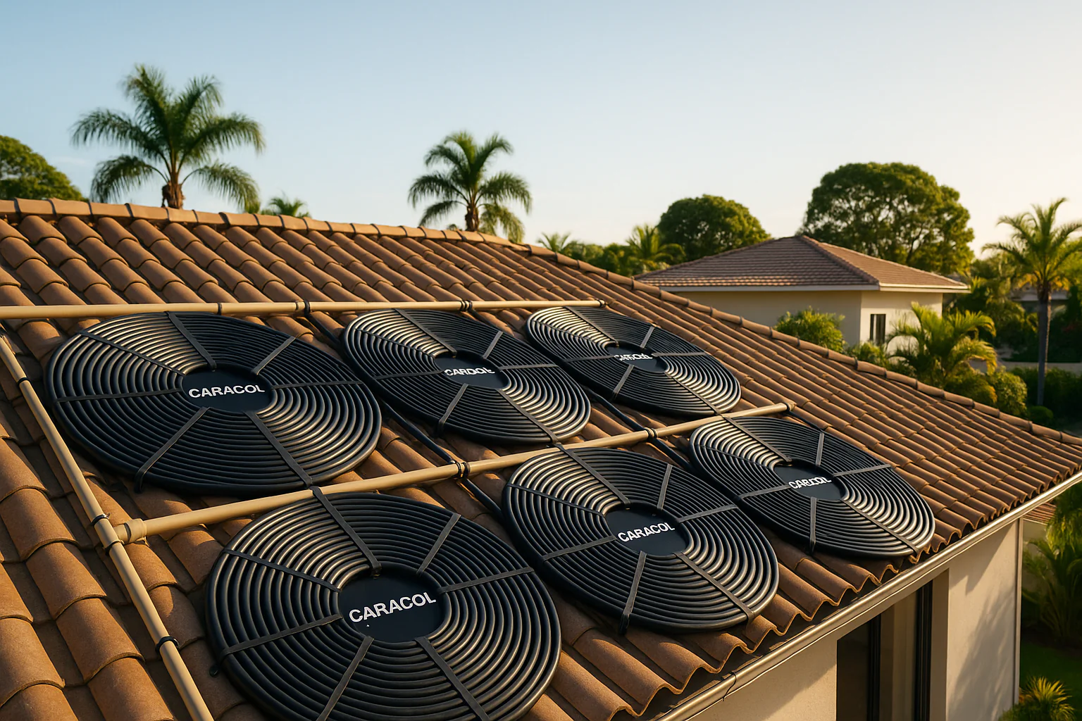 Coletor Solar Caracol Industek no RJ | Energia Solar para Água Quente | Energrid Engenharia